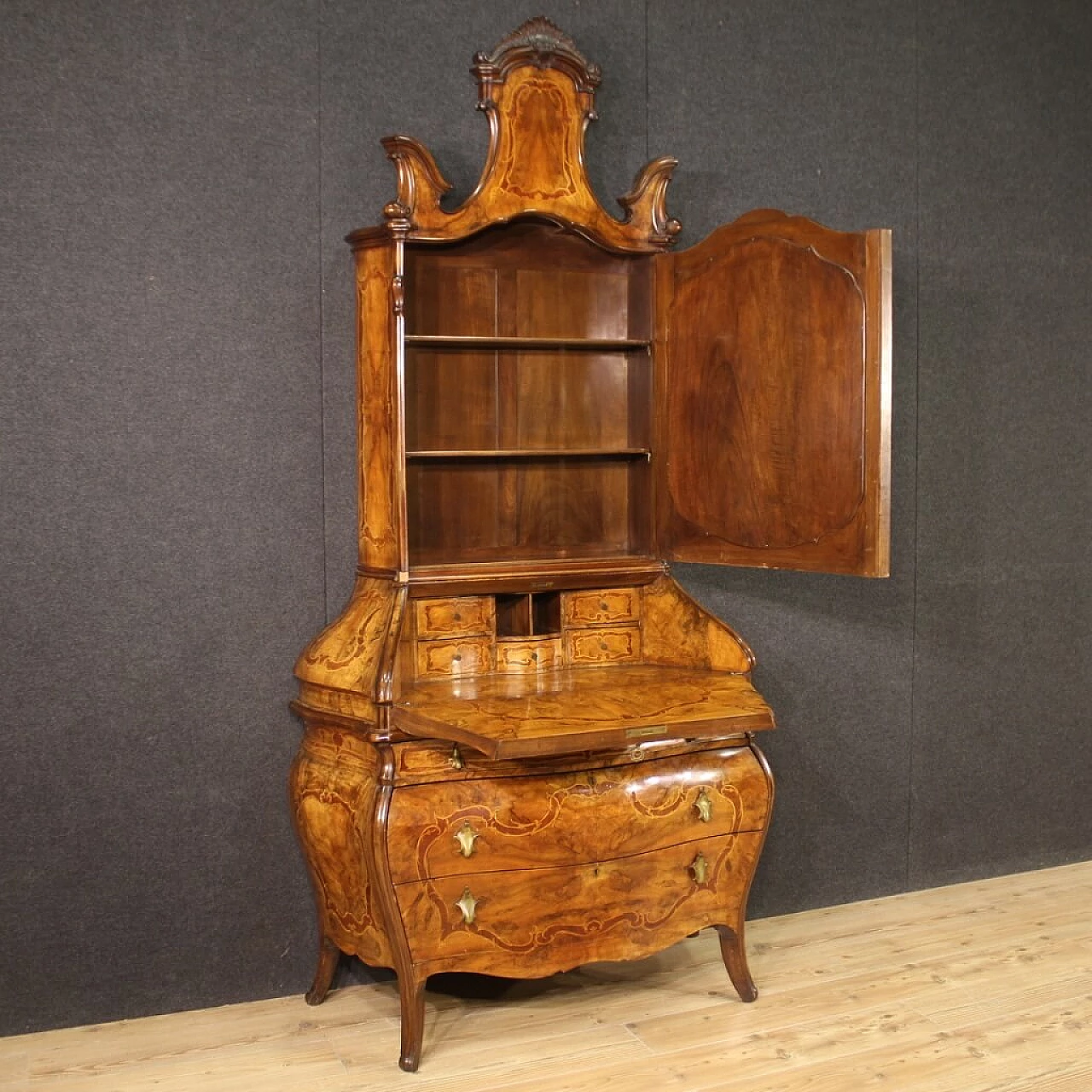 Rococo-style wooden trumeau, 20th century 4