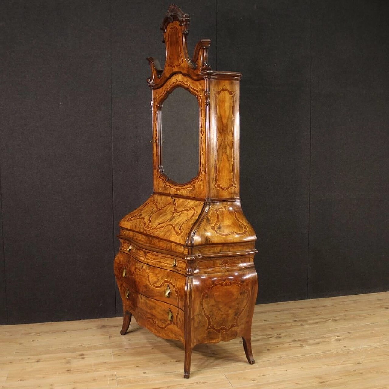 Rococo-style wooden trumeau, 20th century 11