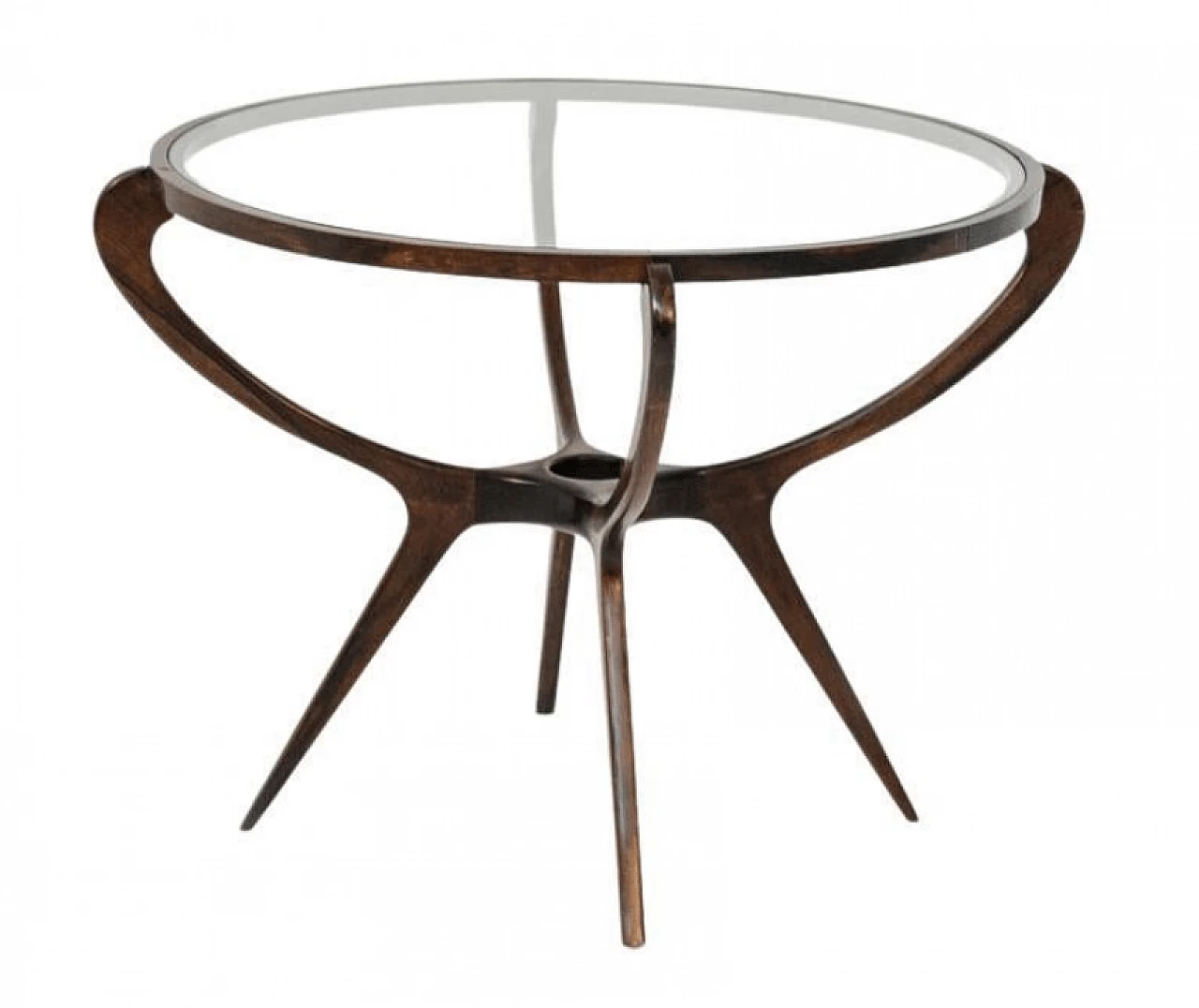Coffee table in wood and glass by Giuseppe Scapinelli, 1960s 1