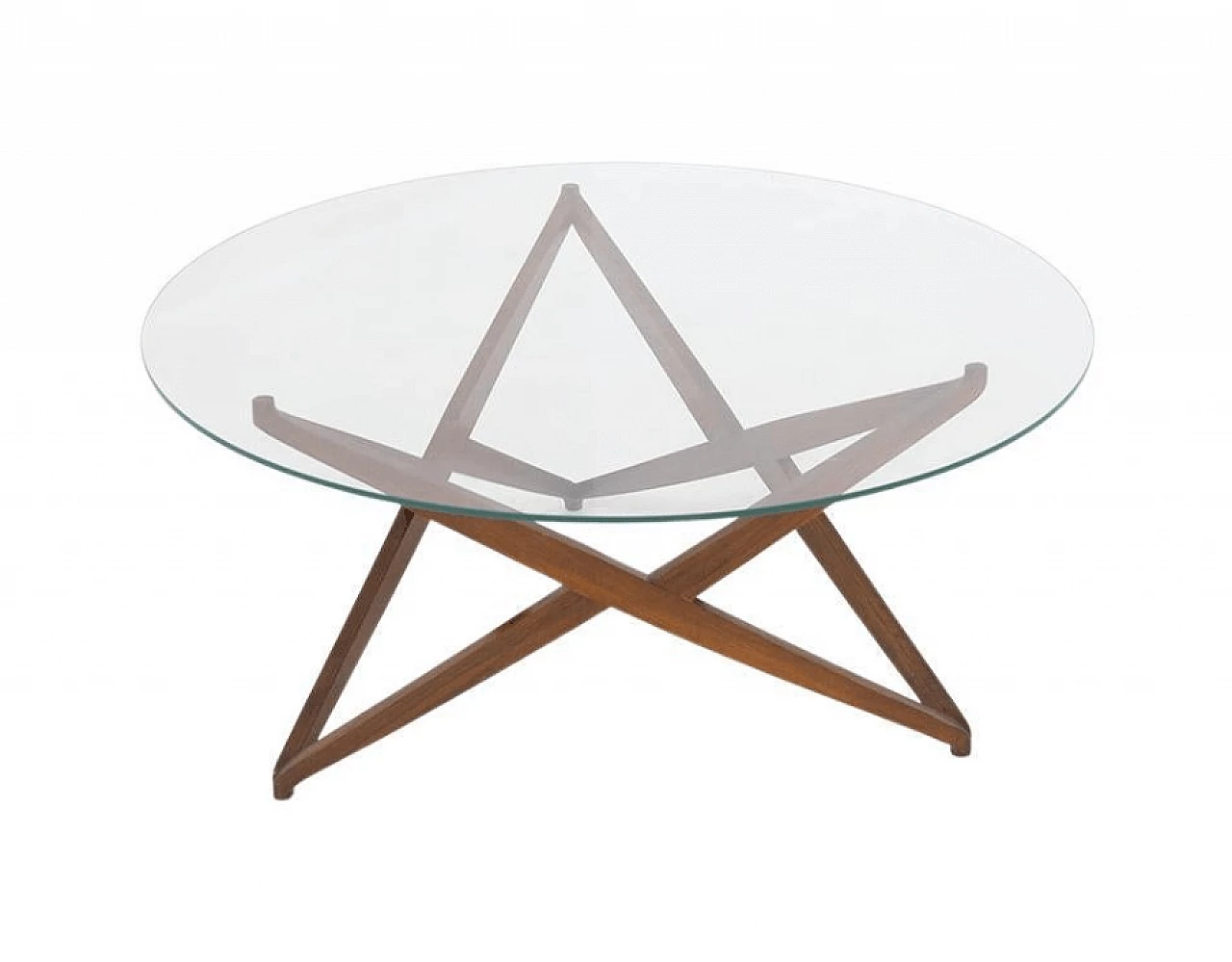 Coffee table in wood and glass by Angelo Ostuni, 1960s 1