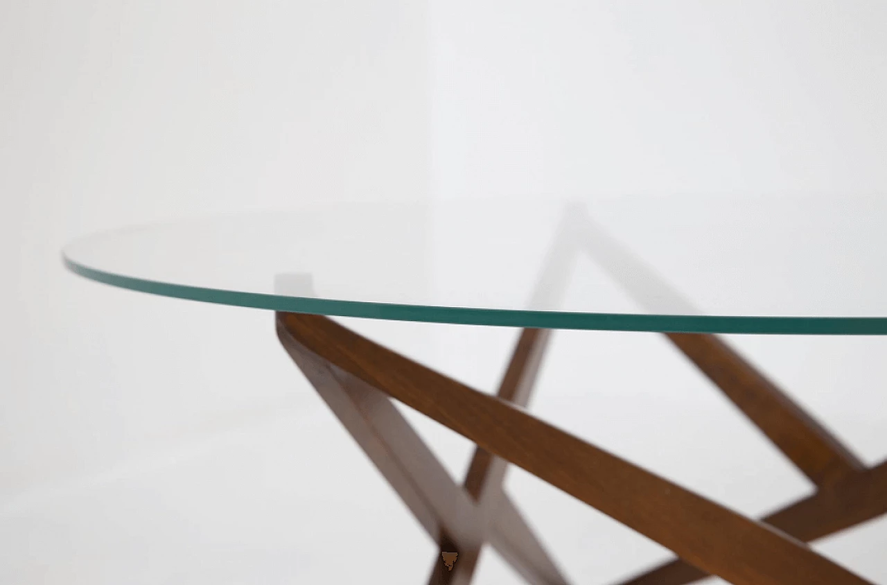 Coffee table in wood and glass by Angelo Ostuni, 1960s 7