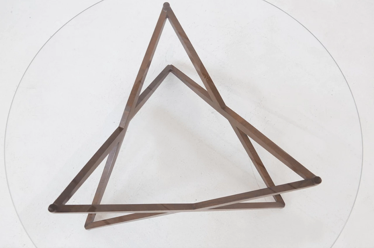 Coffee table in wood and glass by Angelo Ostuni, 1960s 8