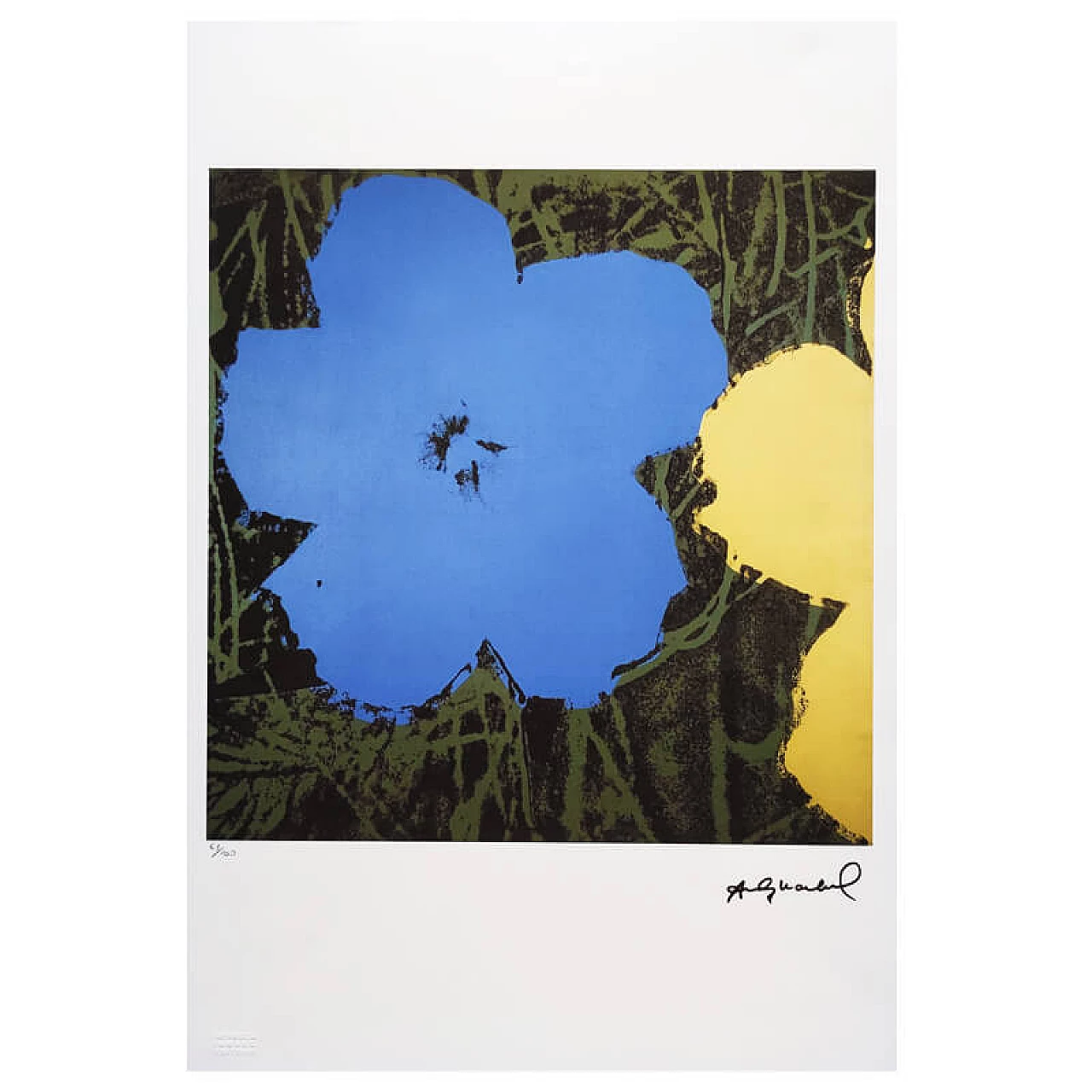 Litografia Flowers di Andy Warhol in edizione limitata, anni '80 1