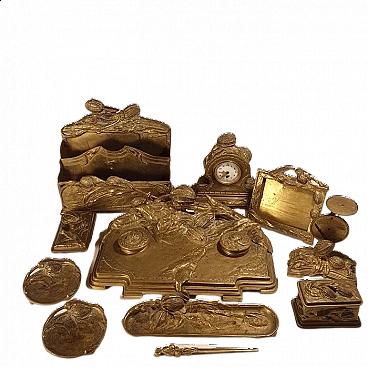 Bronze desk set by Marionnet, 19th century