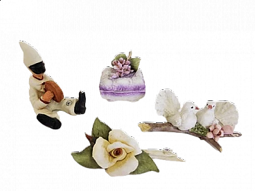 4 Capodimonte ceramic sculptures, 1970s