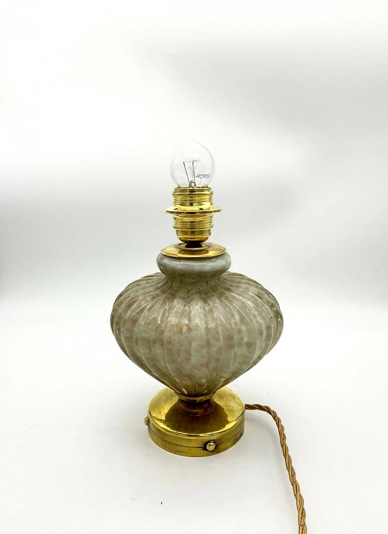 Coppia di abat-jour in vetro di murano, anni '50 1