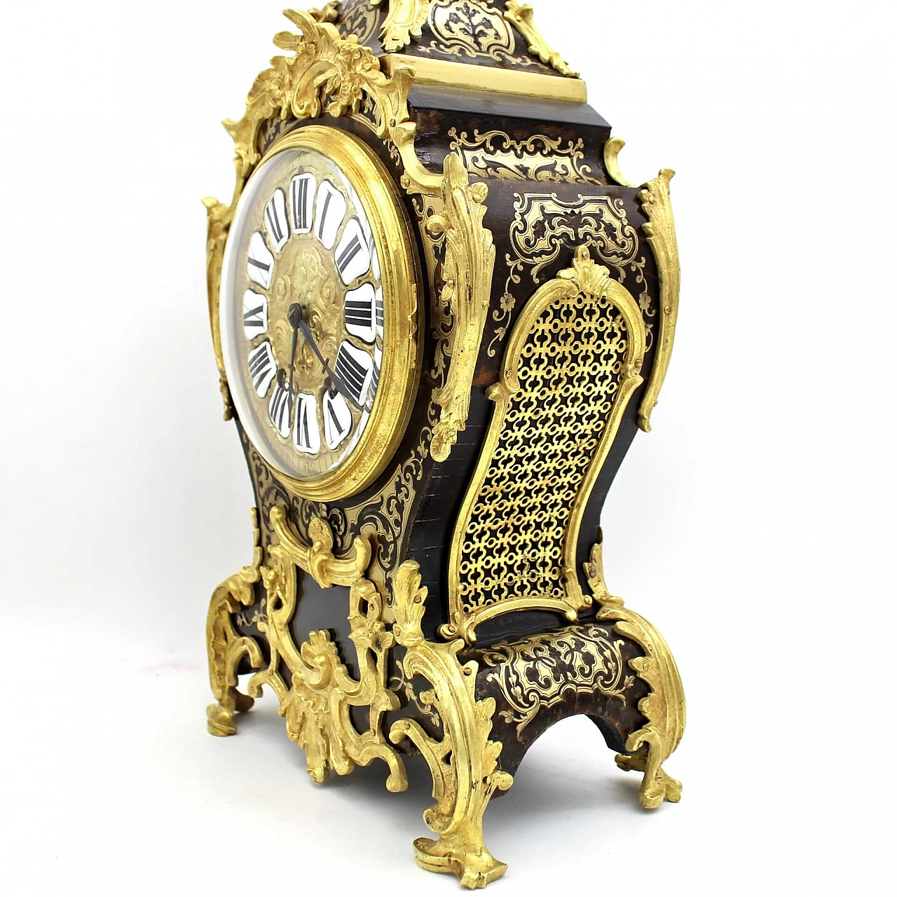 Boulle inlaid Cartel pendulum clock, Louis XV, 19th 2