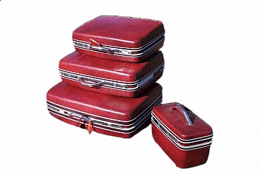 4 Sansonite hard luggage cases, 1970s