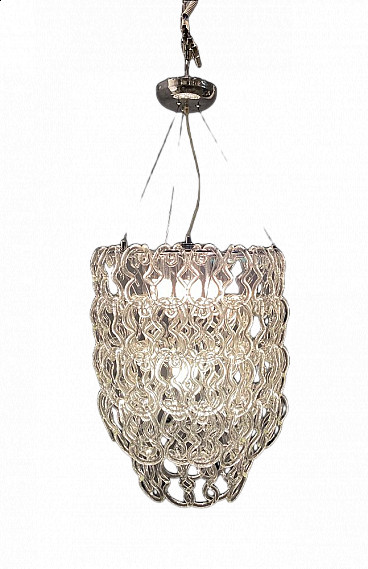 Giogali Murano glass chandelier by Angelo Mangiarotti, 1980s