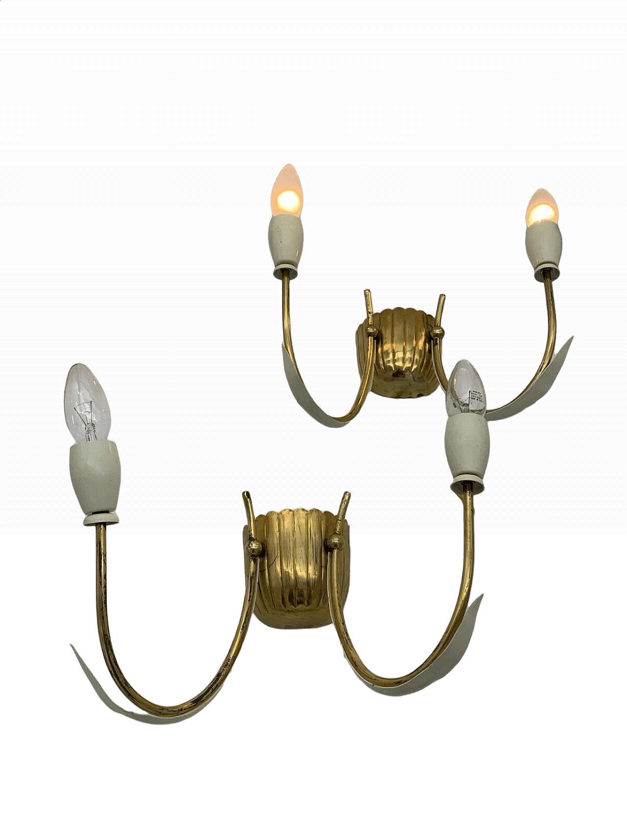 Pair of Stilnovo-style wall lights, 1950s 5