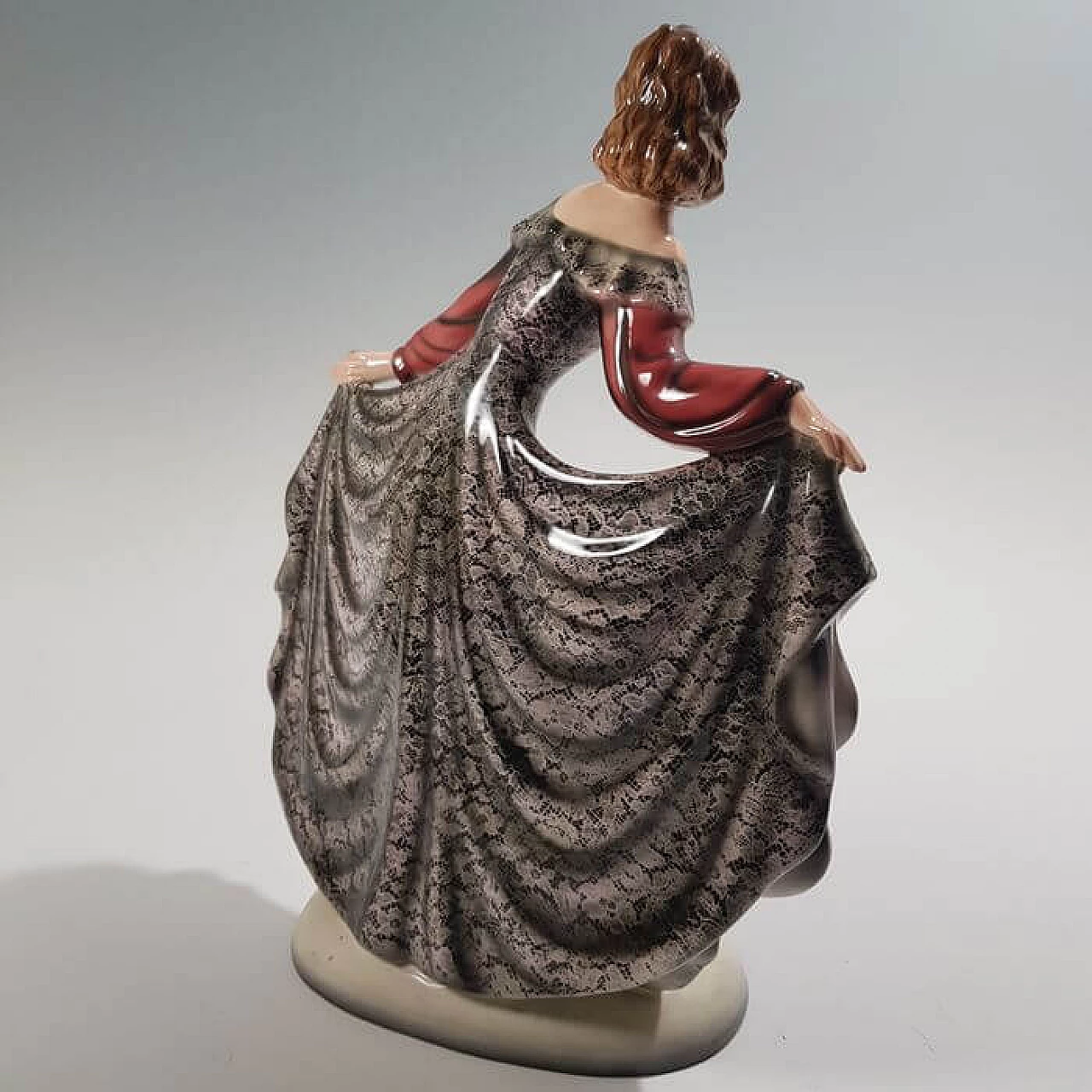 Scultura di ballerina in ceramica Goldscheider, anni '20 1