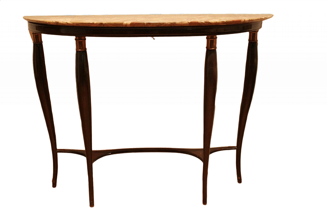 Wood and marble console table by Osvaldo Borsani, 1950s 11