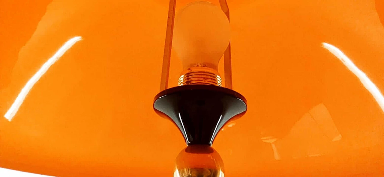 Floor lamp with orange dome, 1970s 3