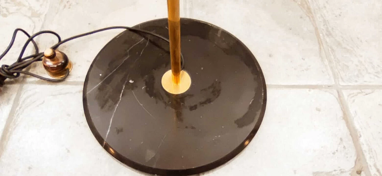 Lampada da terra con cupola arancione, anni '70 4