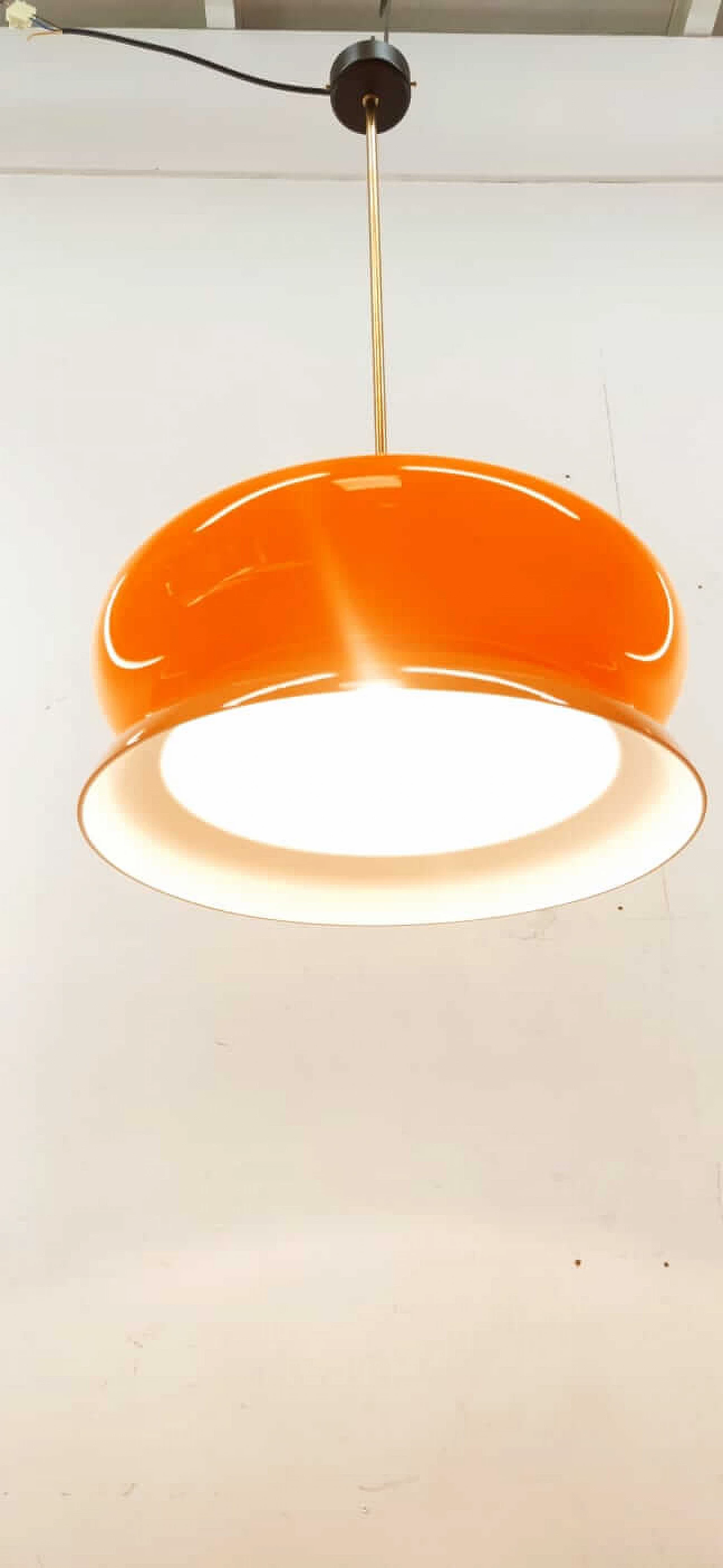 Polycarbonate dome chandelier, 1970s 1