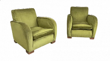 Pair of italian armchairs, 1950s