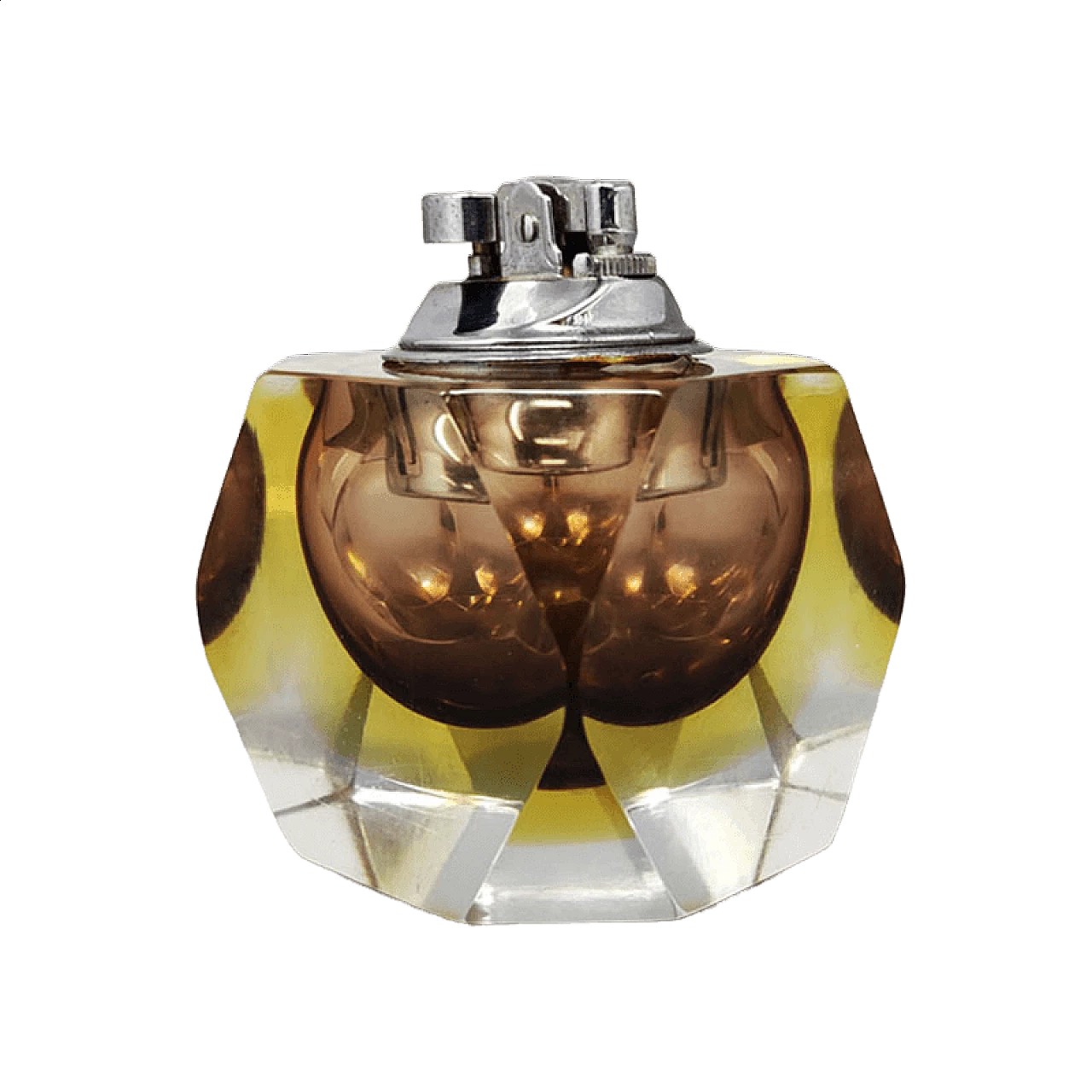 Murano glass table lighter by Flavio Poli for Seguso, 1960s 9