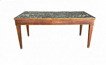 Tavolo da pranzo in legno e marmo, di Paolo Buffa, anni '50