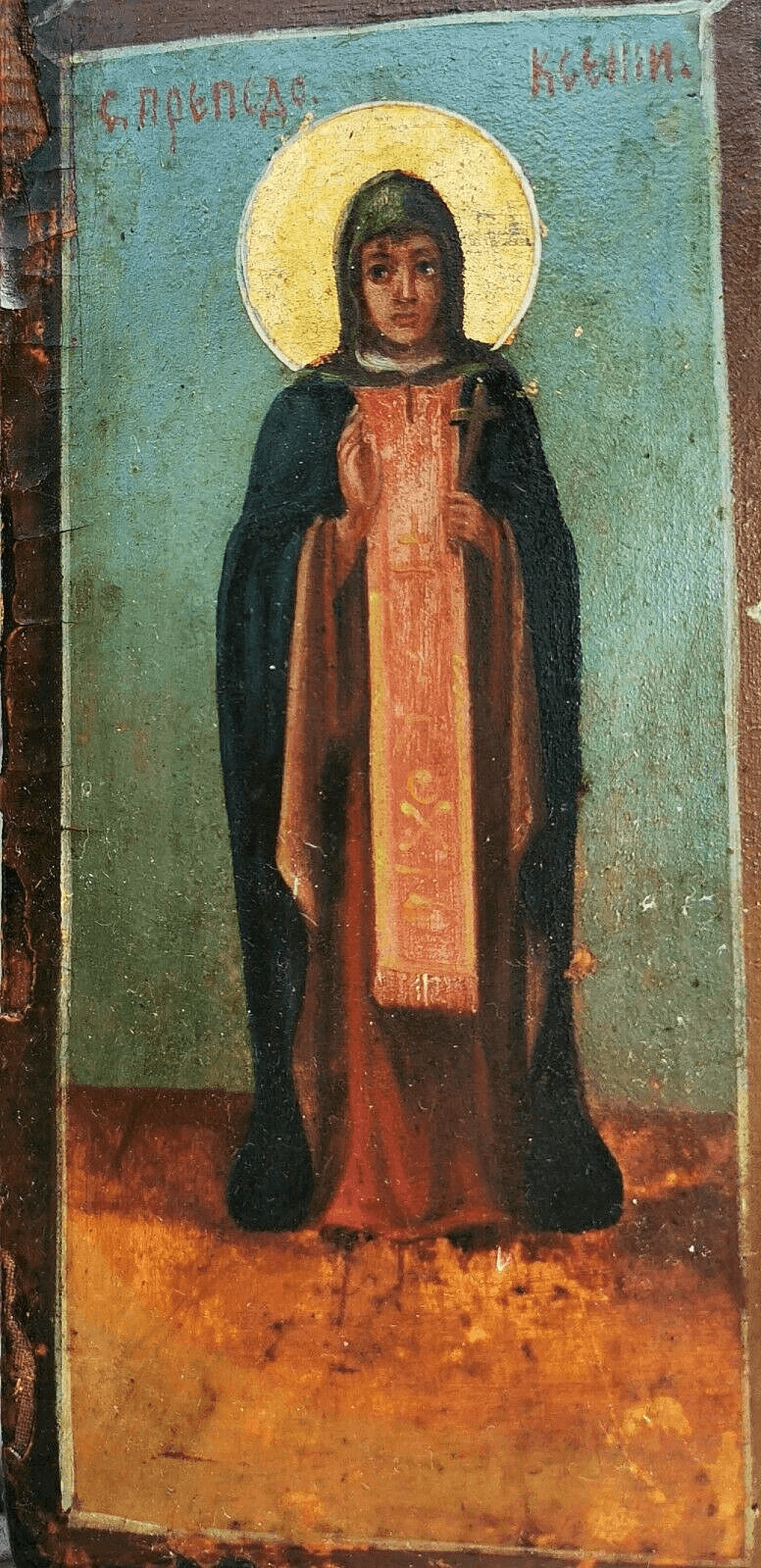 ICONA Russa su tavola, "Resurrezione di Cristo con santi", '800 1