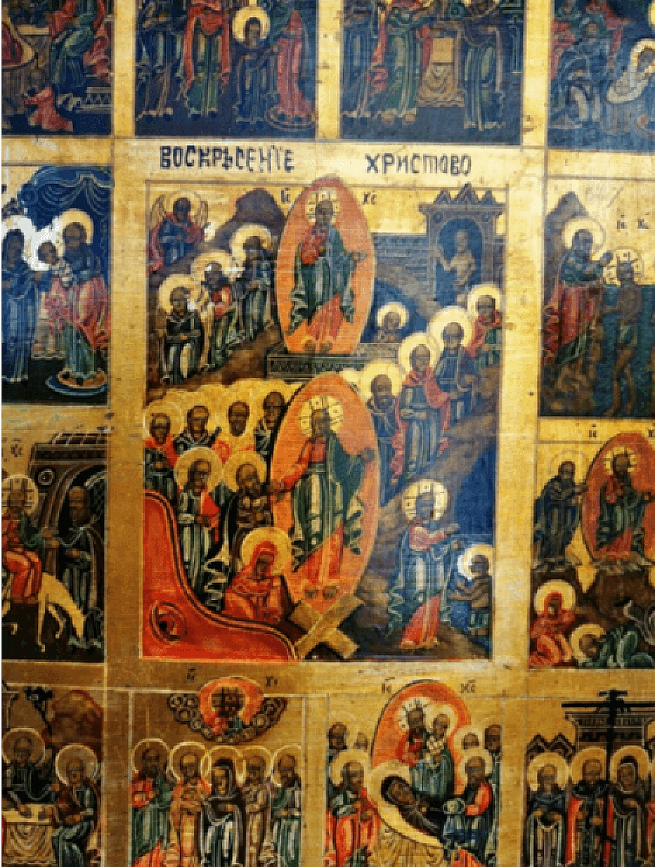 Ascensione di Cristo con feste, Russia, '800. 2