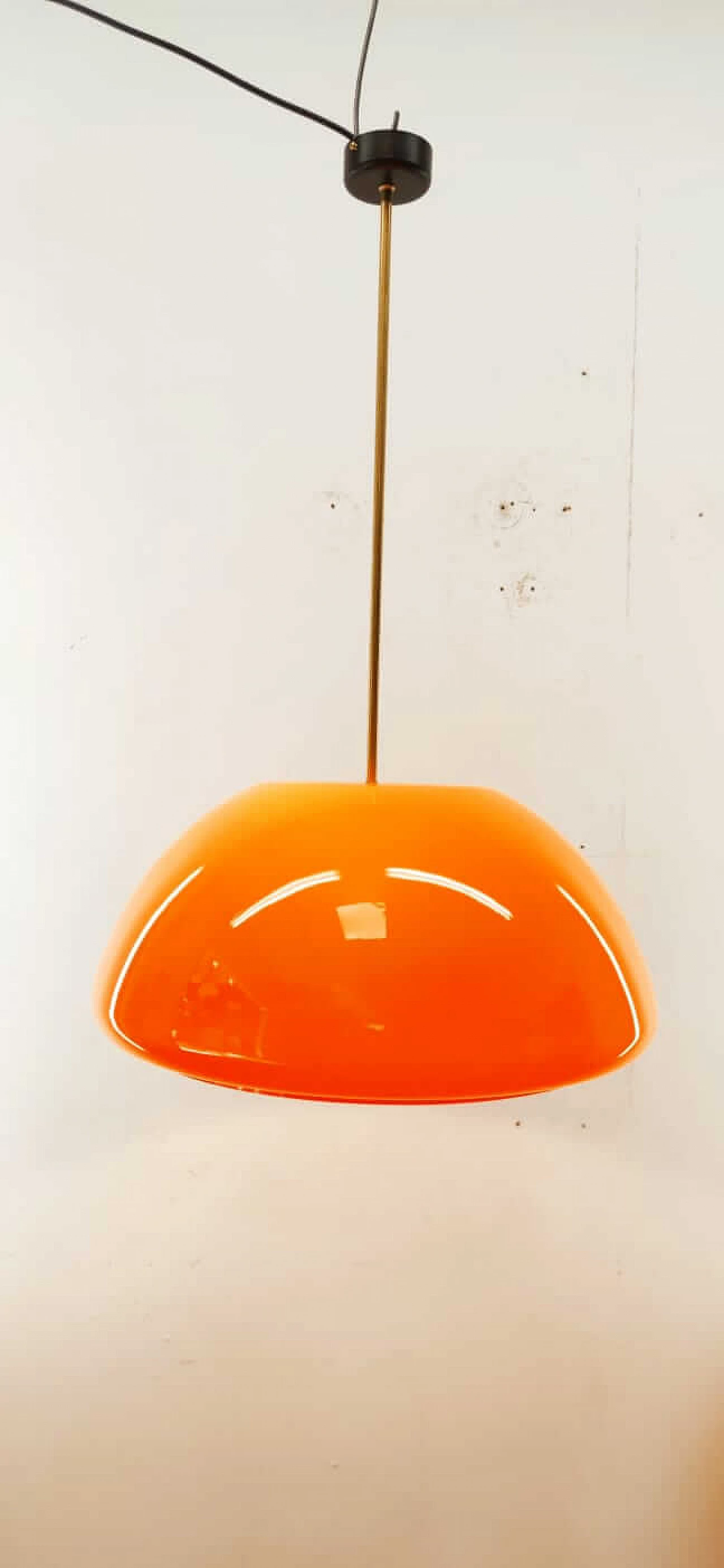 Plexiglass dome chandelier, 1970s 1