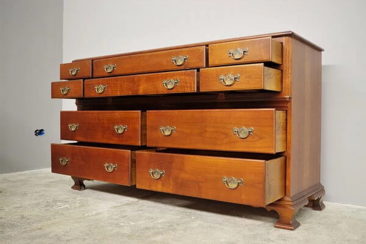 Italian wooden chest of drawers, 1970s 10