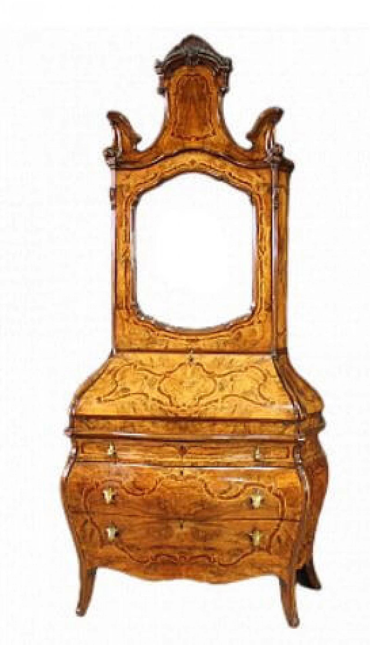Rococo-style wooden trumeau, 20th century 13