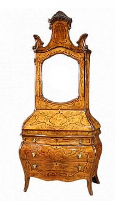 Rococo-style wooden trumeau, 20th century