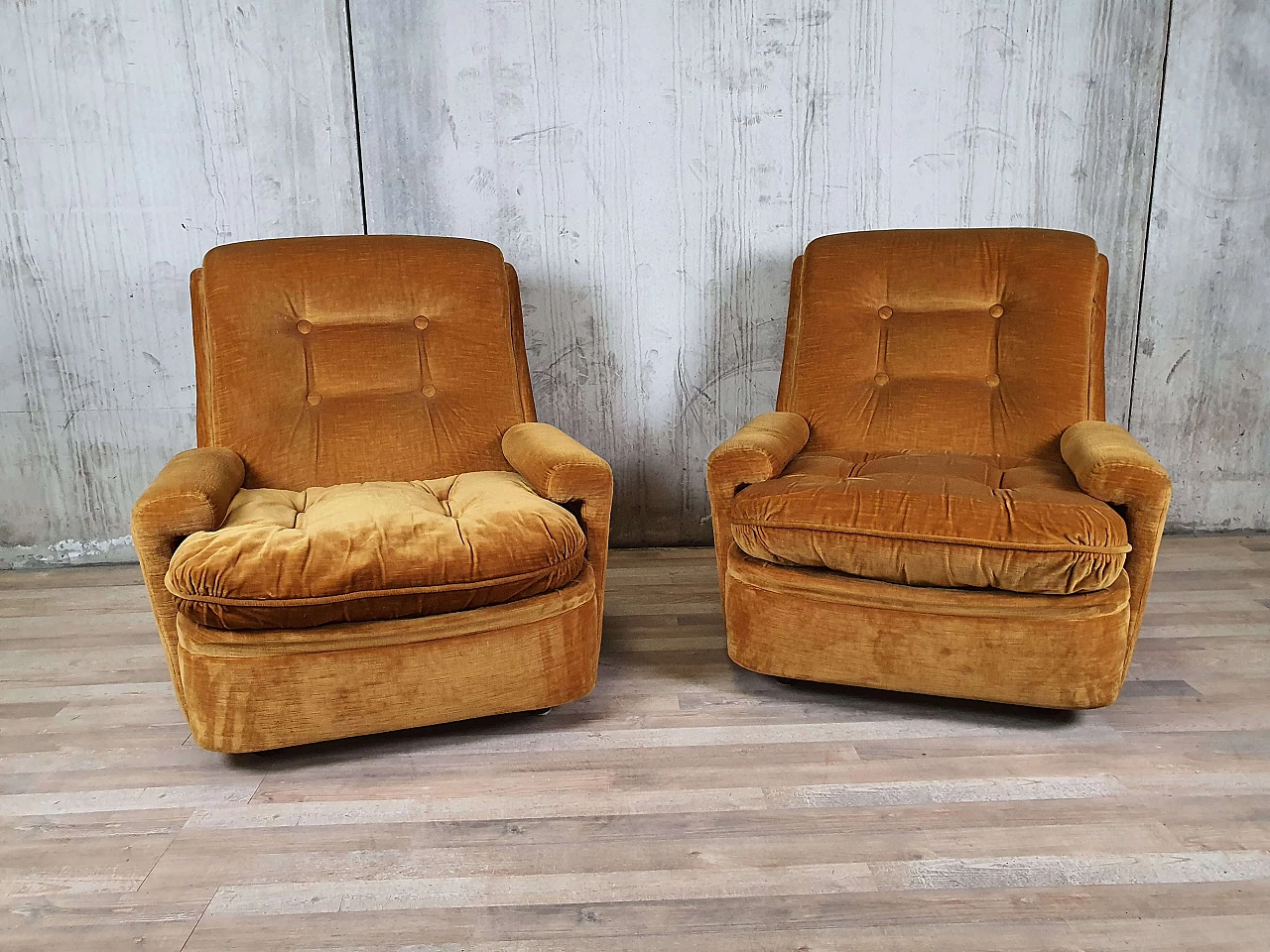 Pair of armchairs model P44 branded Astor, 1960s 2