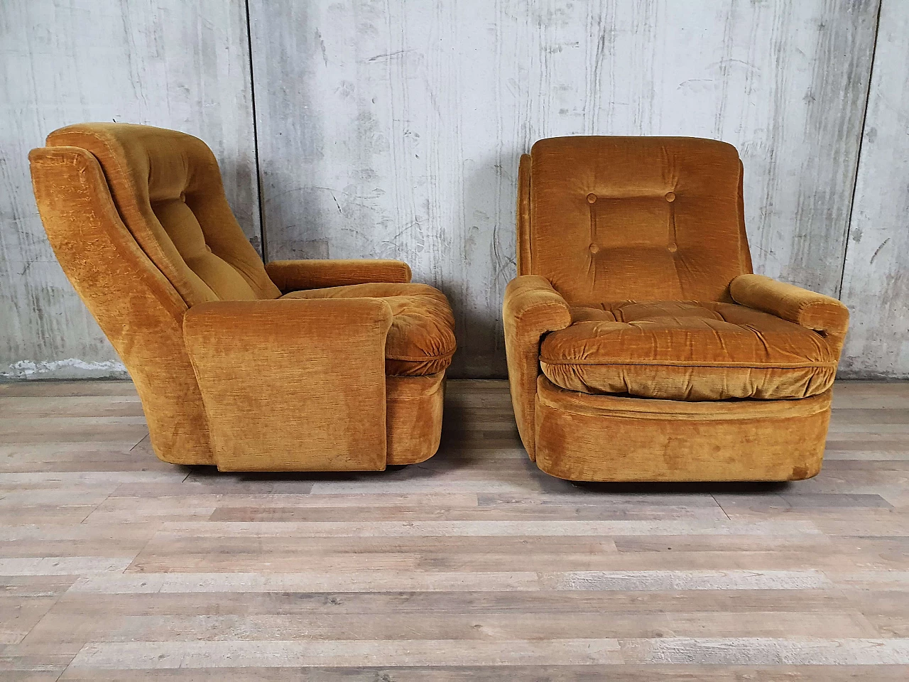 Pair of armchairs model P44 branded Astor, 1960s 4