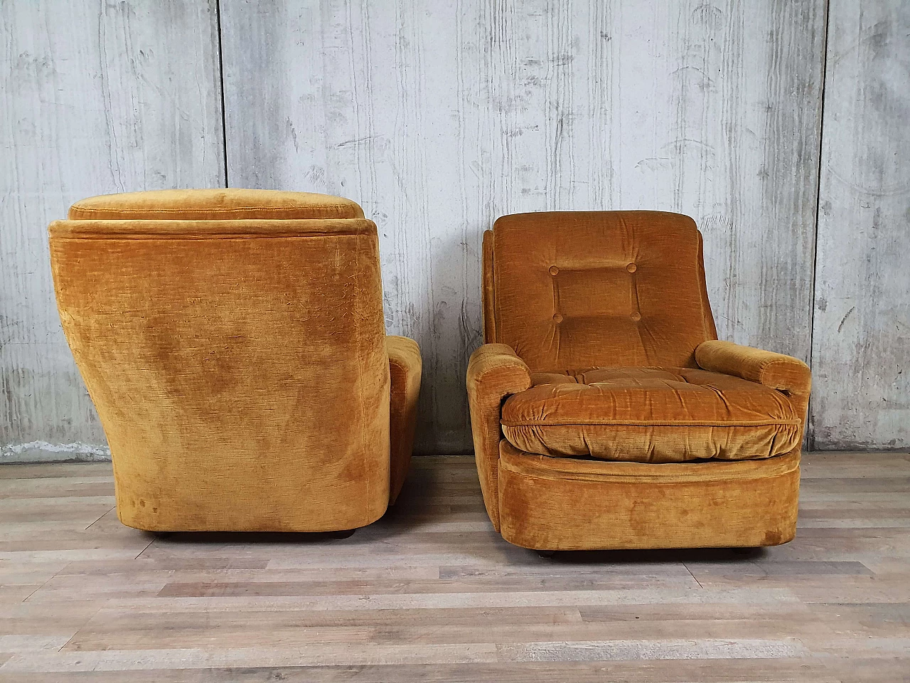 Pair of armchairs model P44 branded Astor, 1960s 5