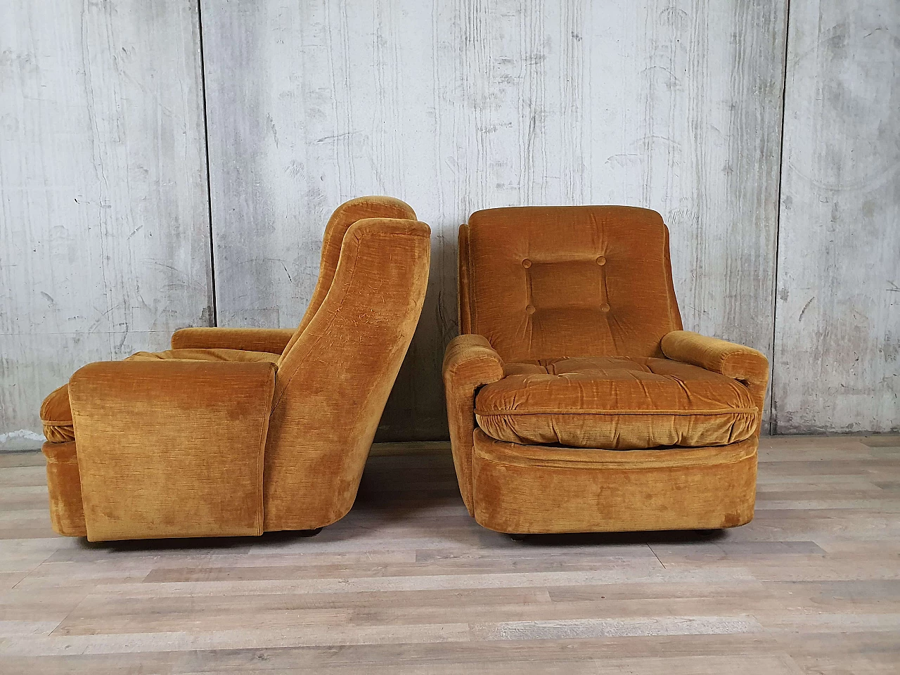Pair of armchairs model P44 branded Astor, 1960s 6