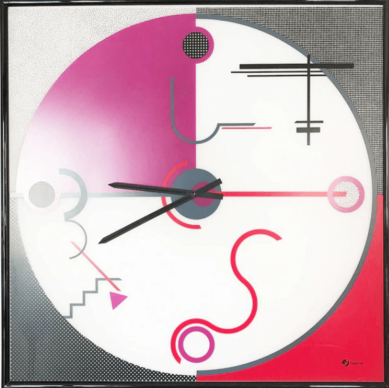 Wall clock by Giannei, 1980s 4