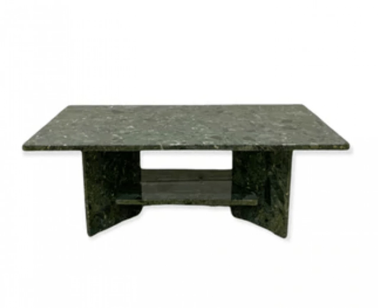Tavolino da soggiorno in marmo verde antico, anni '70 1