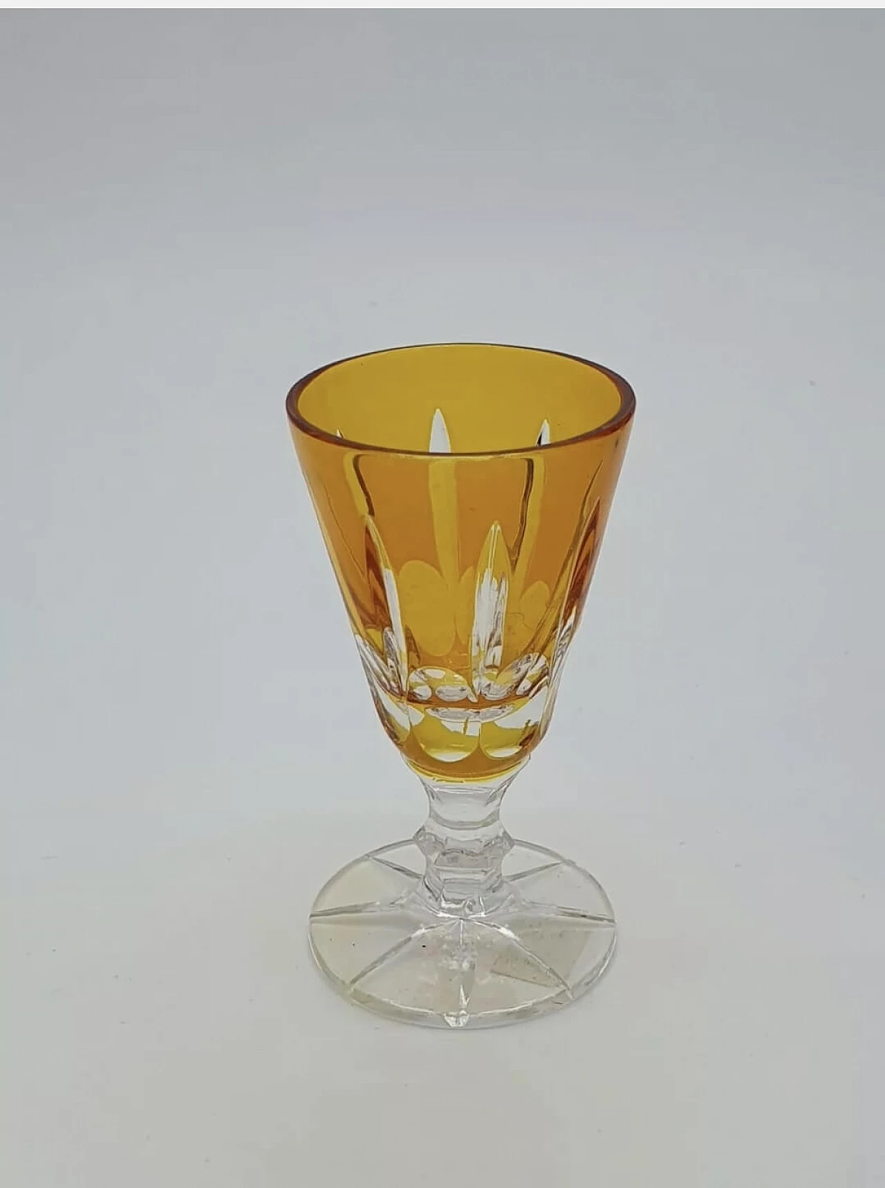 4 tinted and worked crystal glasses, 1970s 5