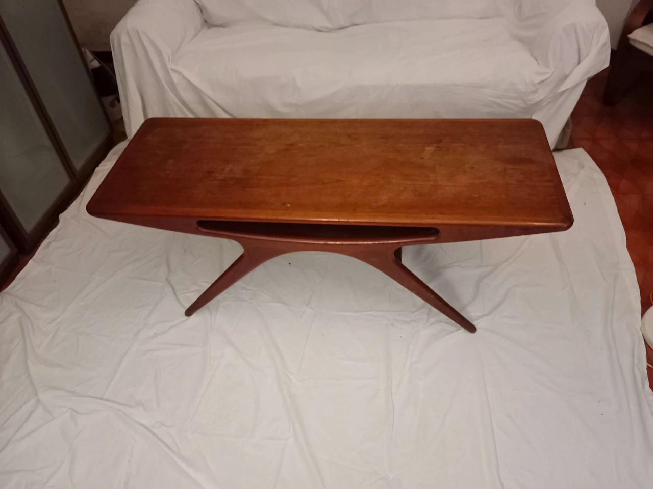 Smile teak coffee table by Johannes Andersen, 1960s 9