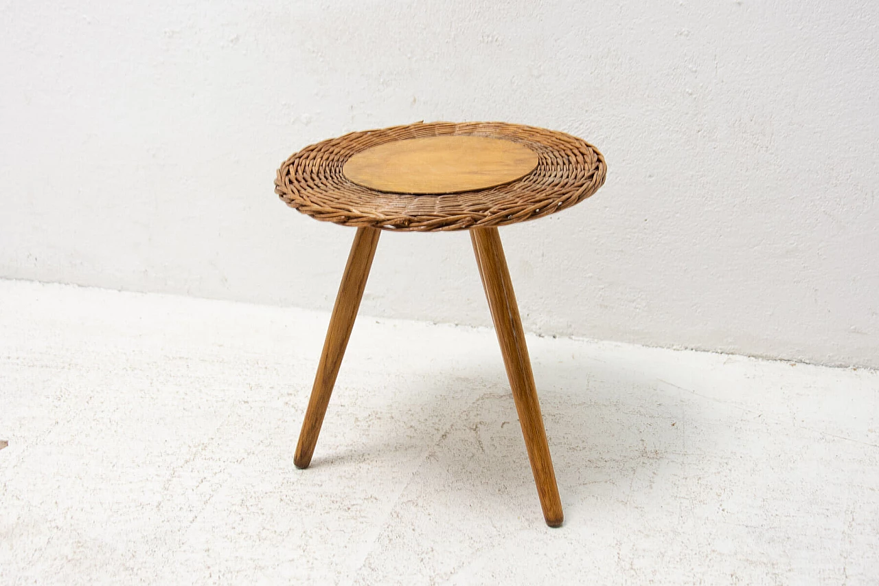 Sgabello in vimini di Jan Kalous per ÚLUV, anni '60 5