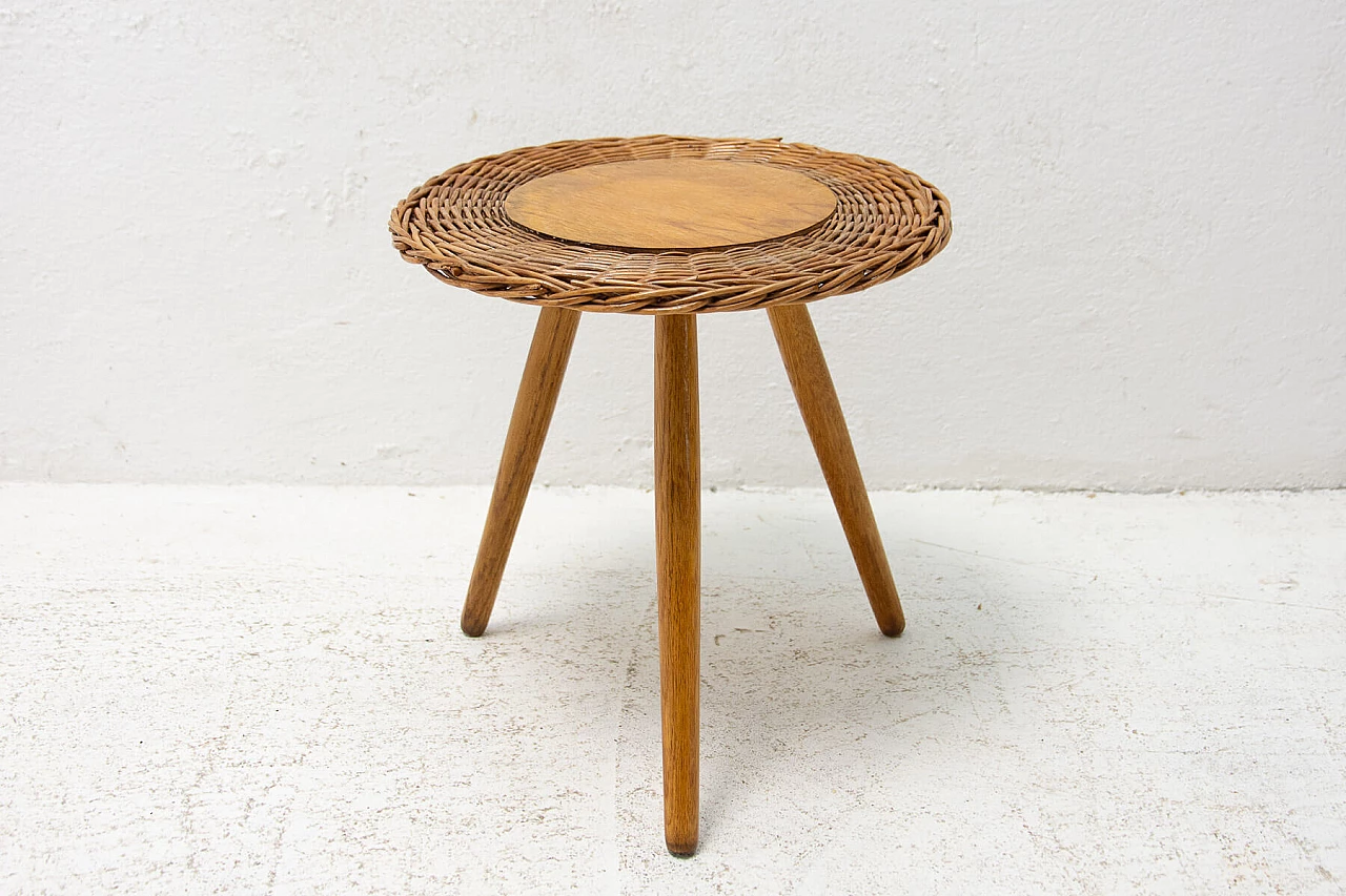Sgabello in vimini di Jan Kalous per ÚLUV, anni '60 6