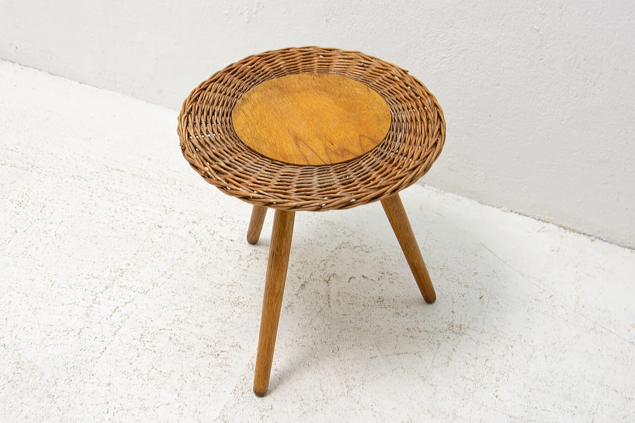 Sgabello in vimini di Jan Kalous per ÚLUV, anni '60 8