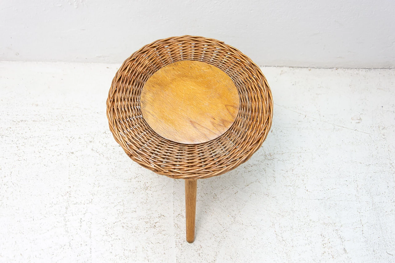 Sgabello in vimini di Jan Kalous per ÚLUV, anni '60 9