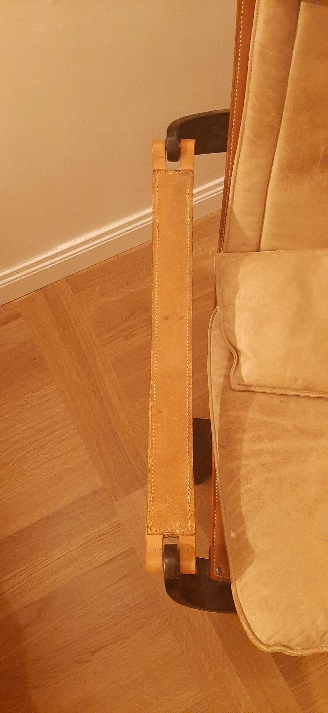 Nelo leather armchair by Ake Fribytten, 1970s 3