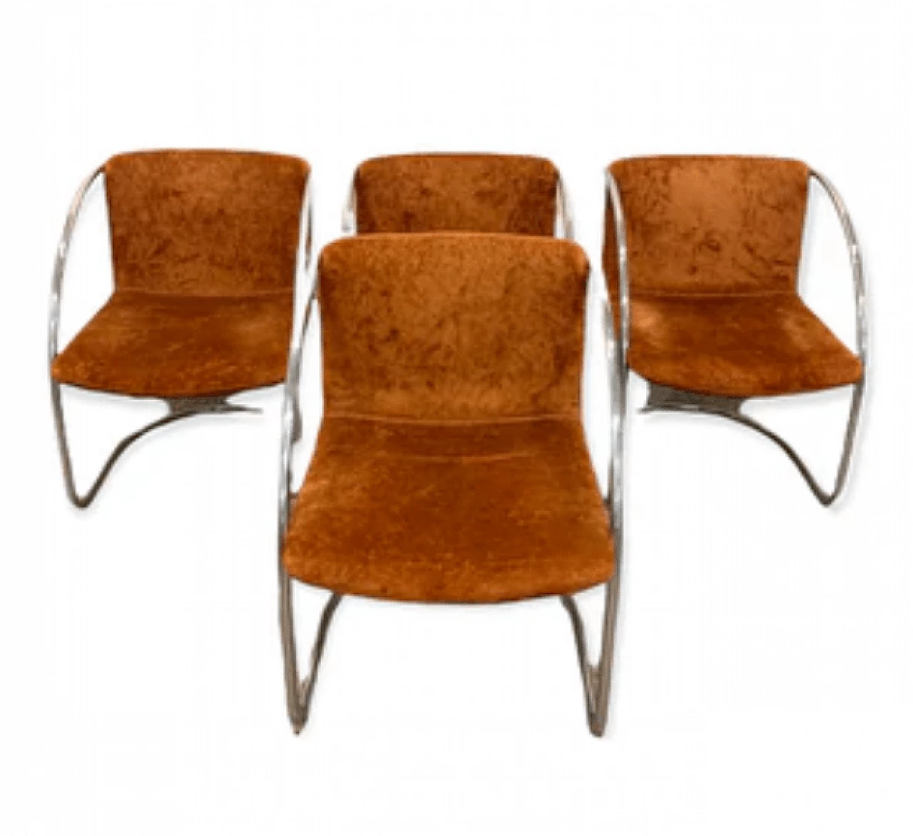4 Lens Chairs by Giovanni Offredi for Saporiti, 1960s 1