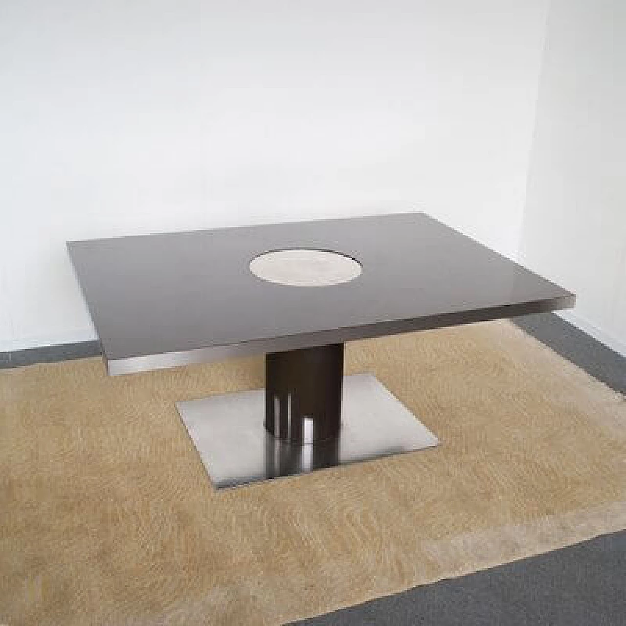 Mario Sabot table with Formica top and central swivel foot, 1970s 1