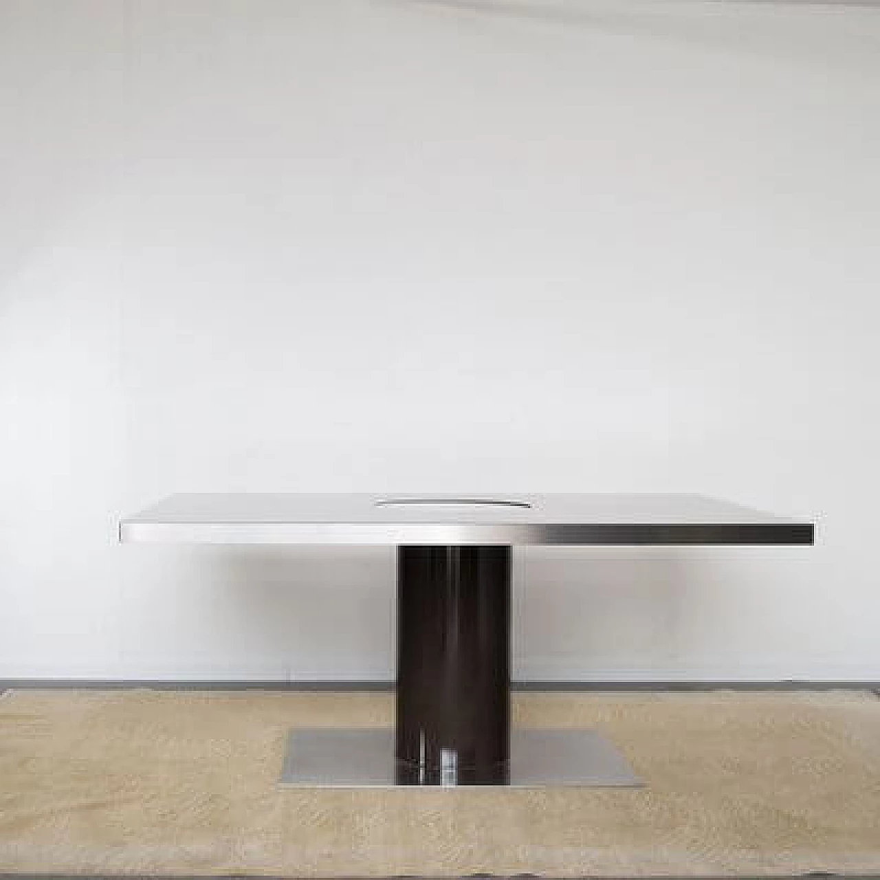 Mario Sabot table with Formica top and central swivel foot, 1970s 3
