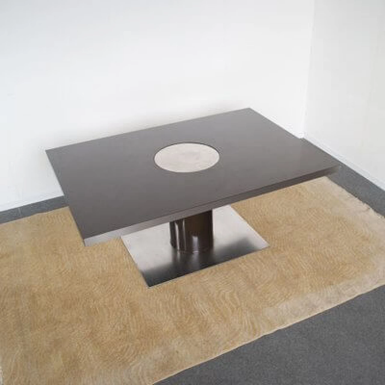 Mario Sabot table with Formica top and central swivel foot, 1970s 11
