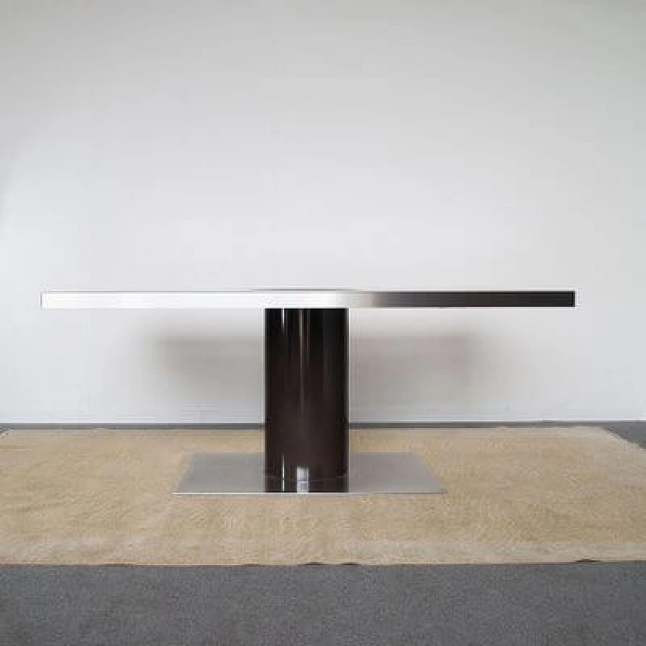 Mario Sabot table with Formica top and central swivel foot, 1970s 17