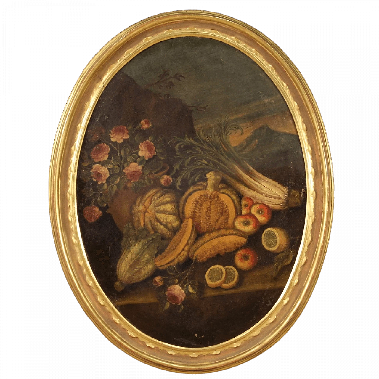 Oil on oval canvas depicting Still Life, 18th century 13