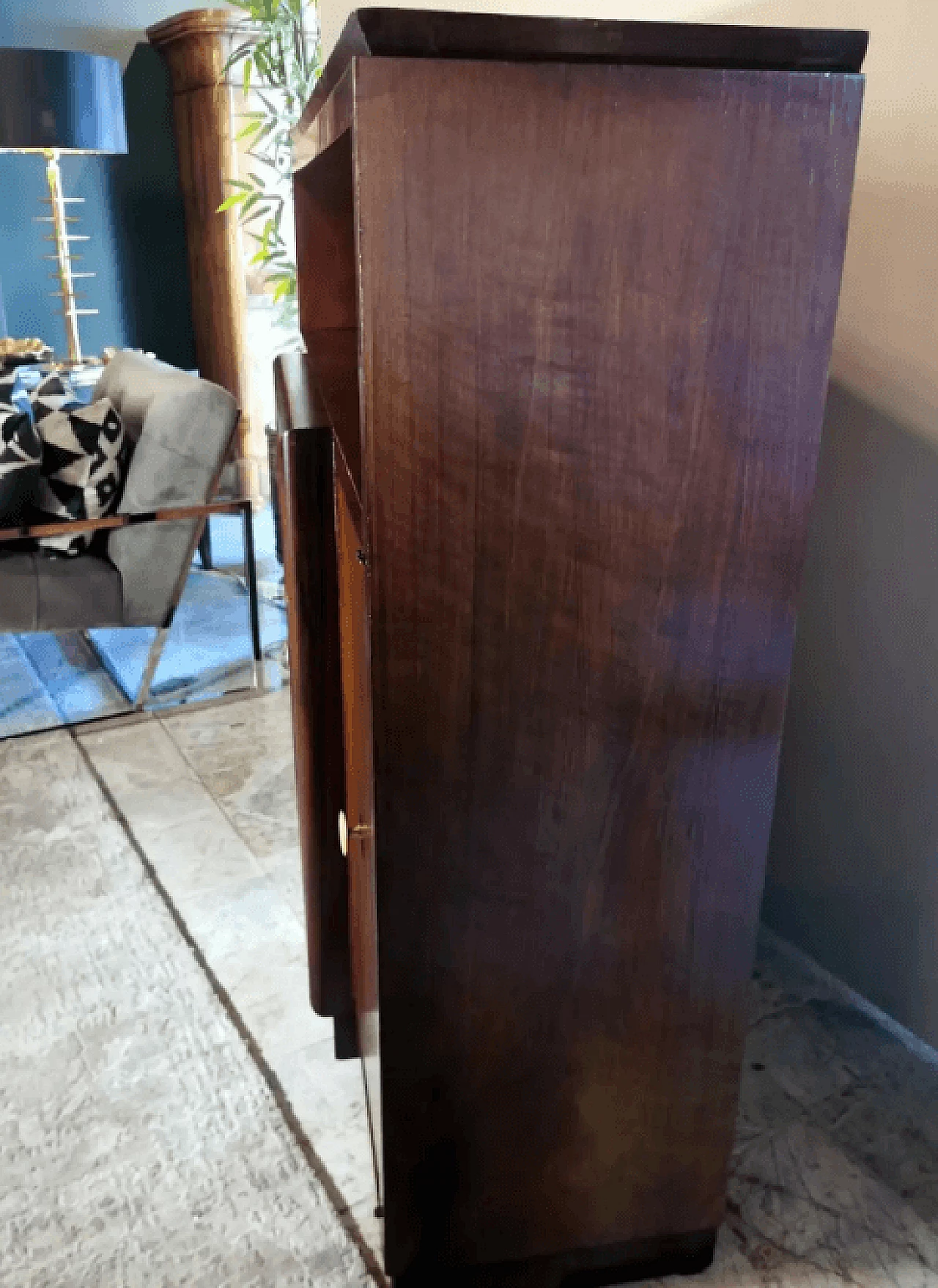 Credenza con ante in legno di noce, anni '30 13