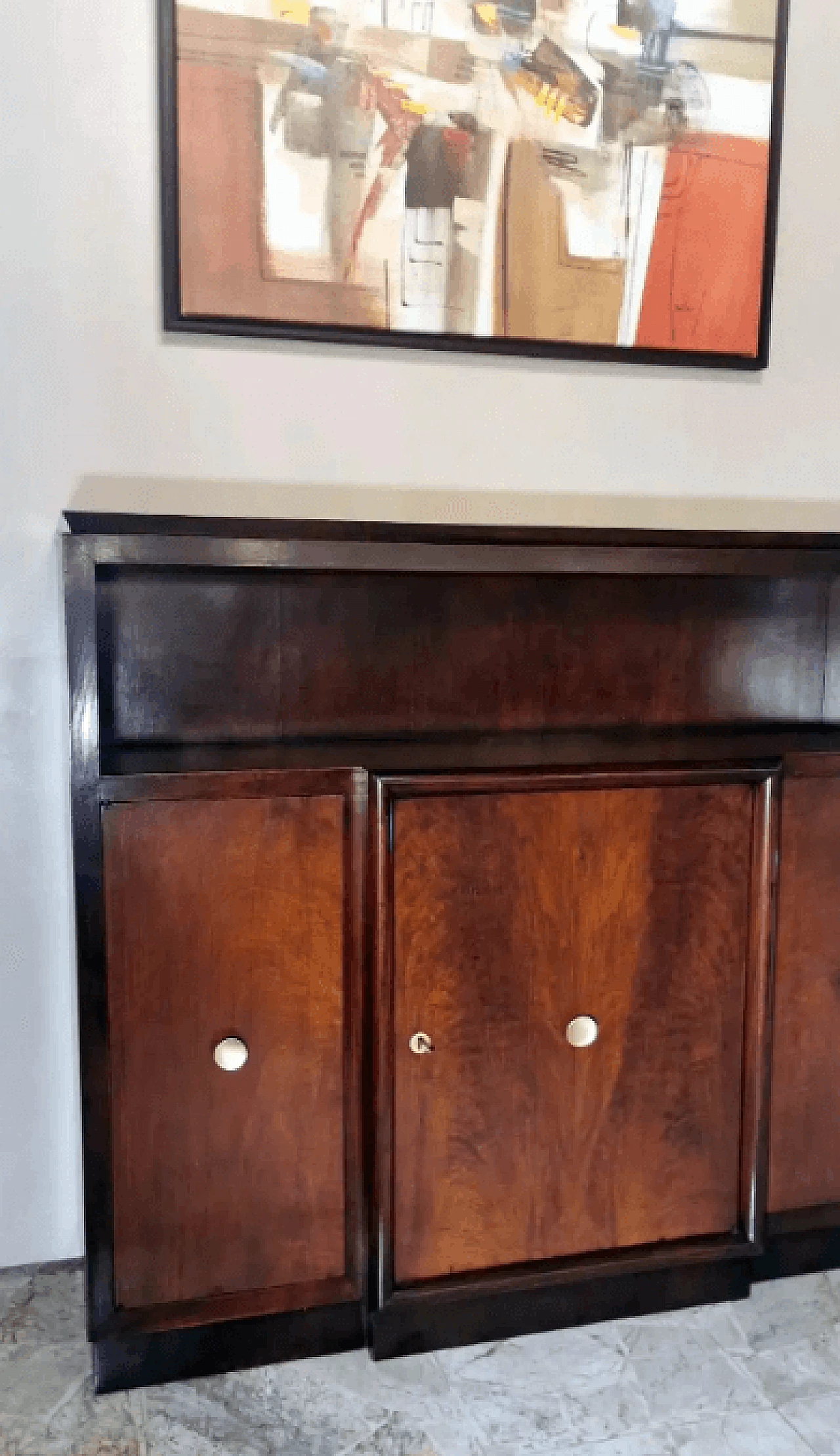 Credenza con ante in legno di noce, anni '30 14