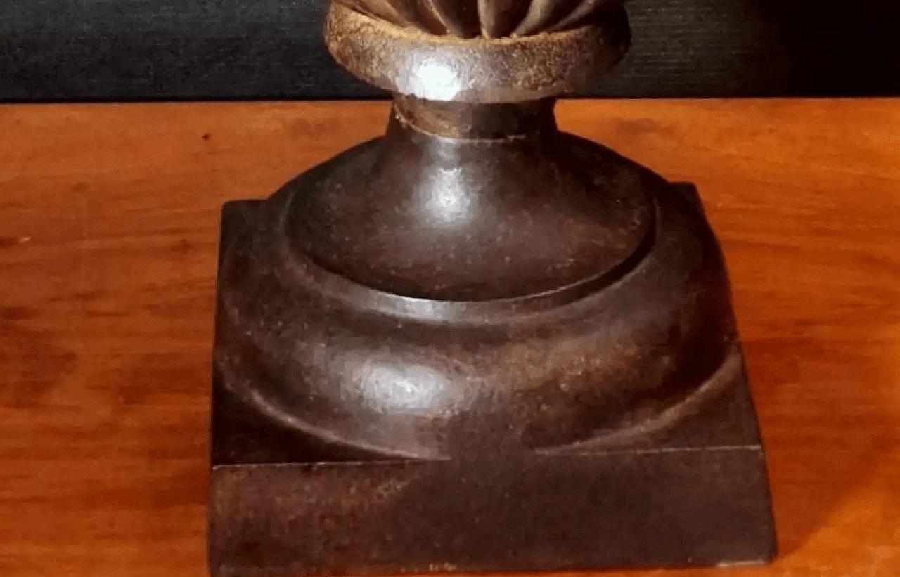 Vaso mediceo francese in ferro in stile rinascimentale, '800 12